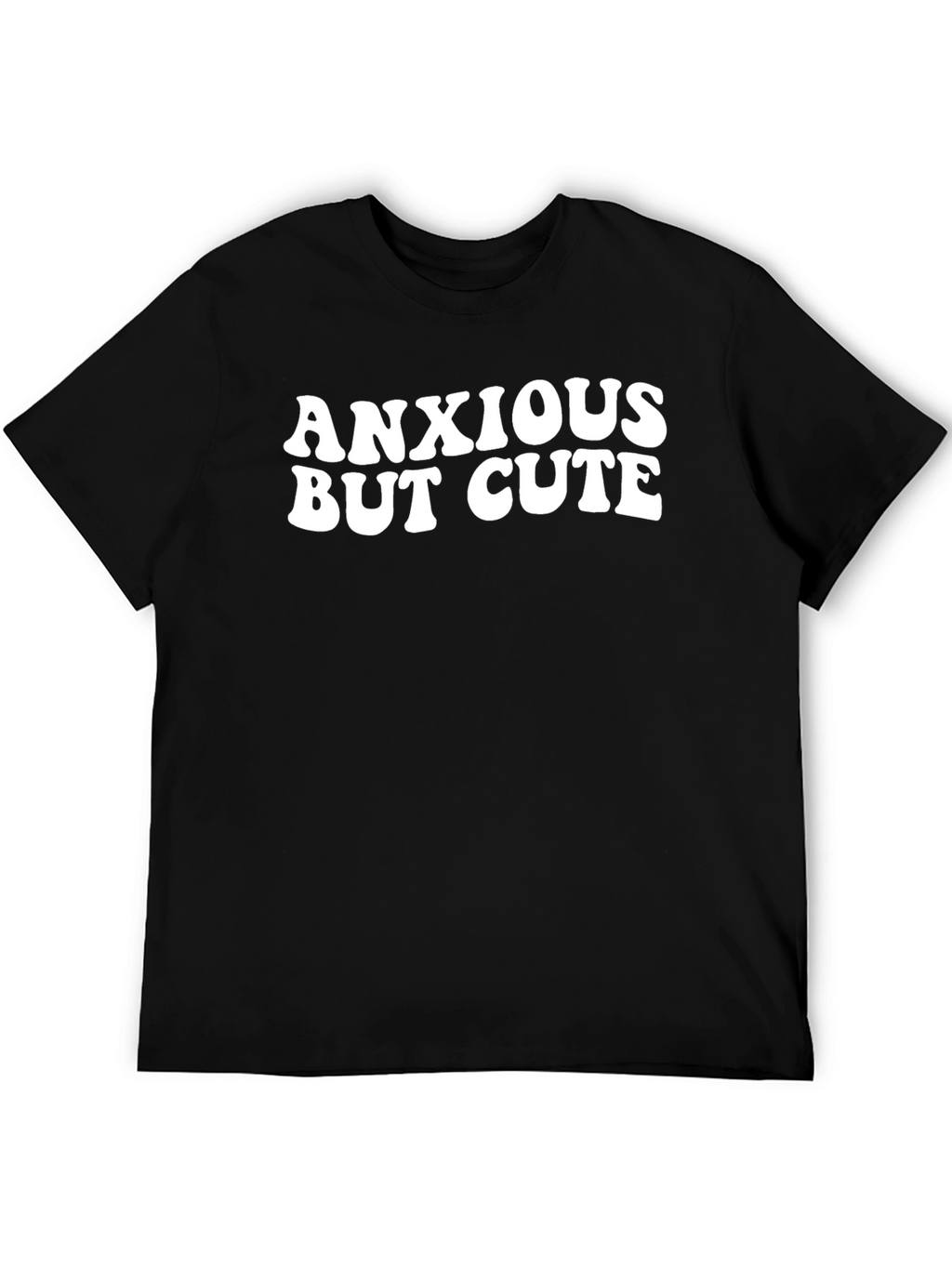 Anxious But Cute Black Graphic Tee