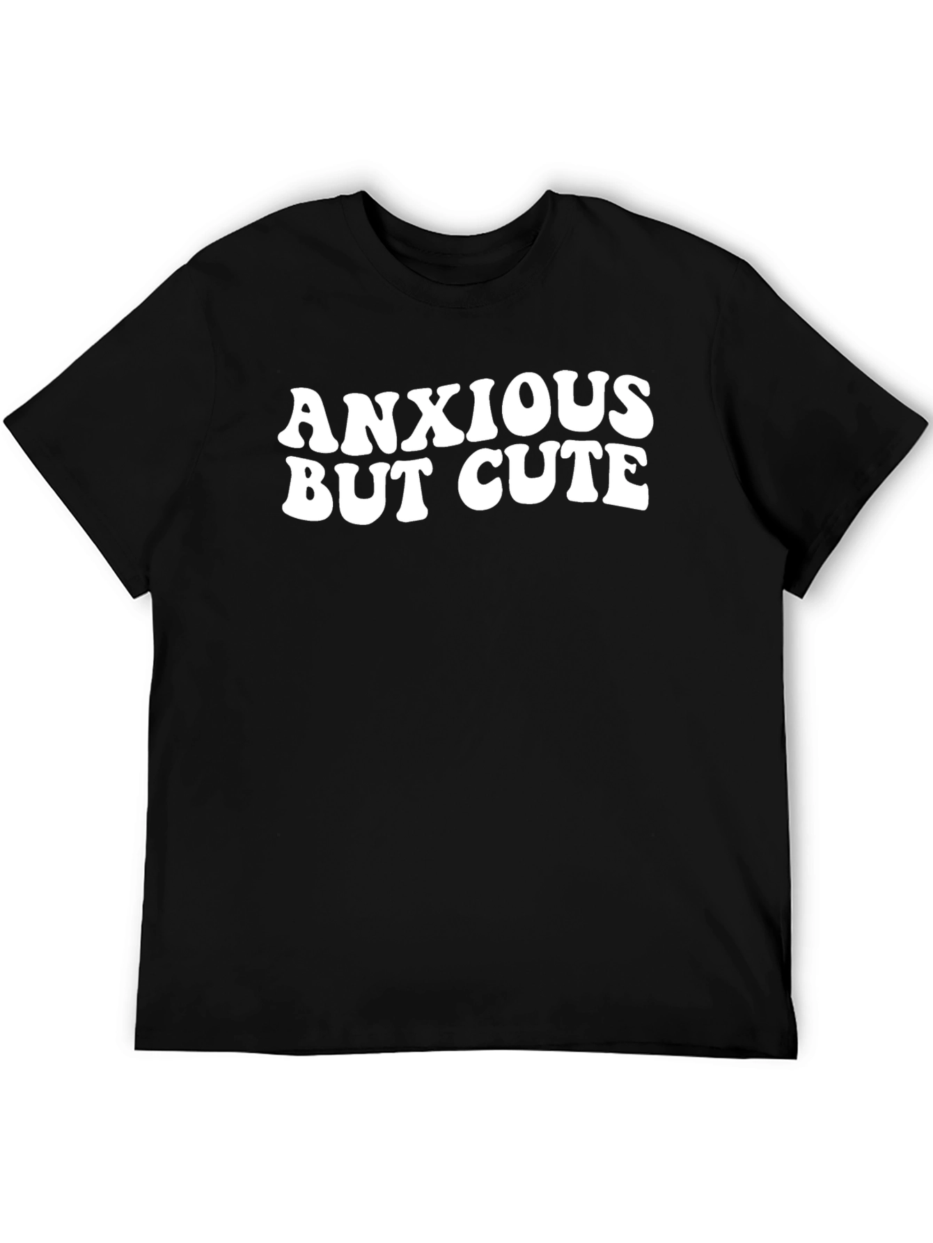 Anxious But Cute Black Graphic Tee