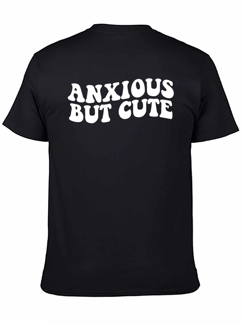 Anxious But Cute Black Graphic Tee