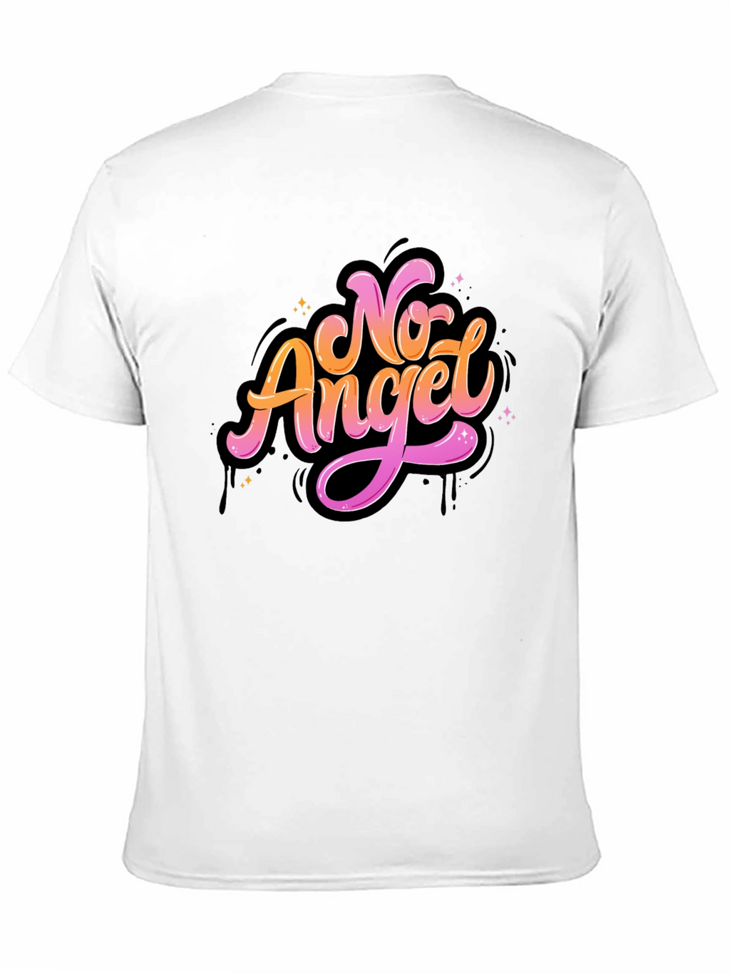 No Angel Graphic Tee - Stylish Black T-Shirt