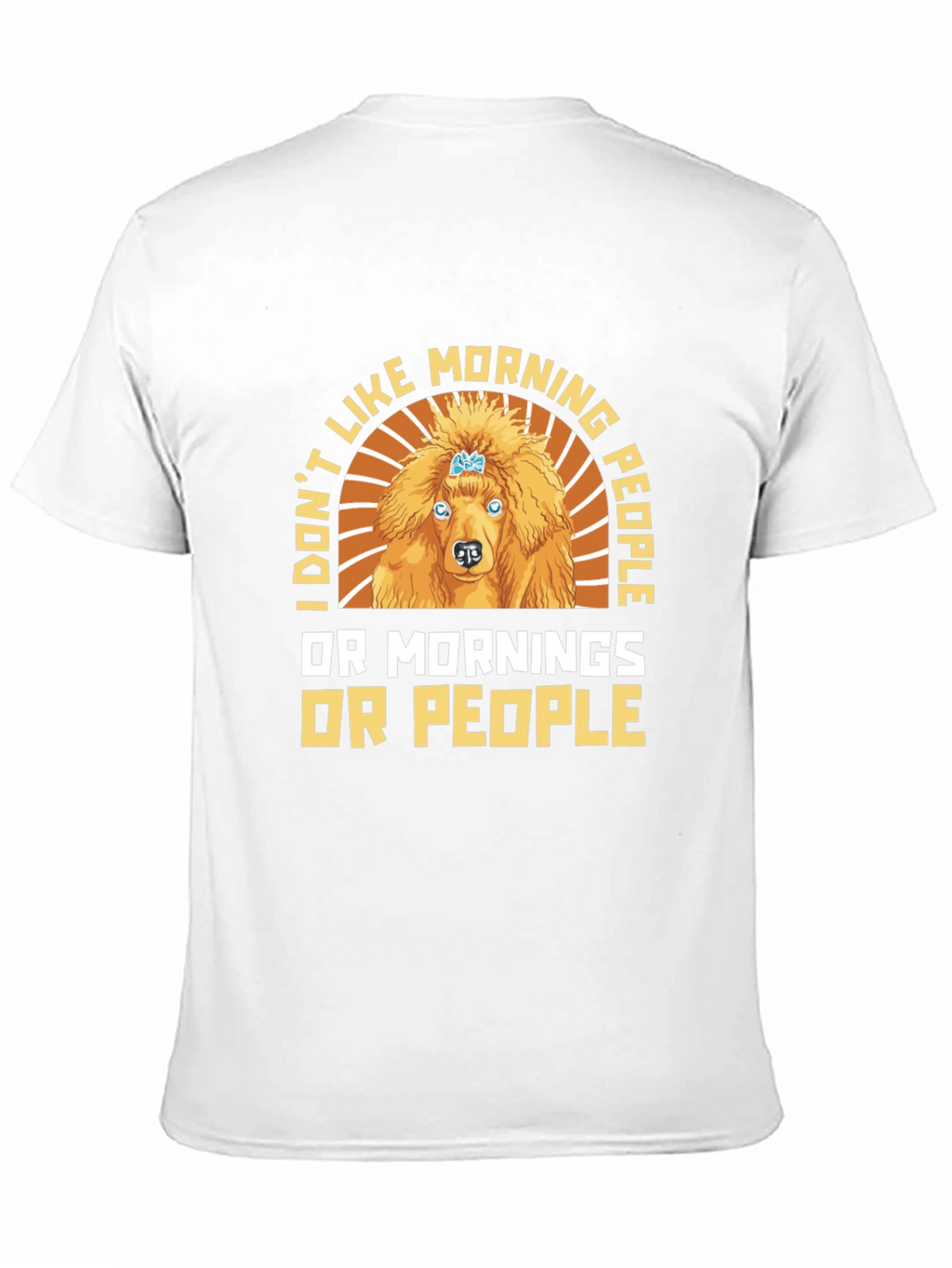 Funny Poodle Morning People Graphic Tee