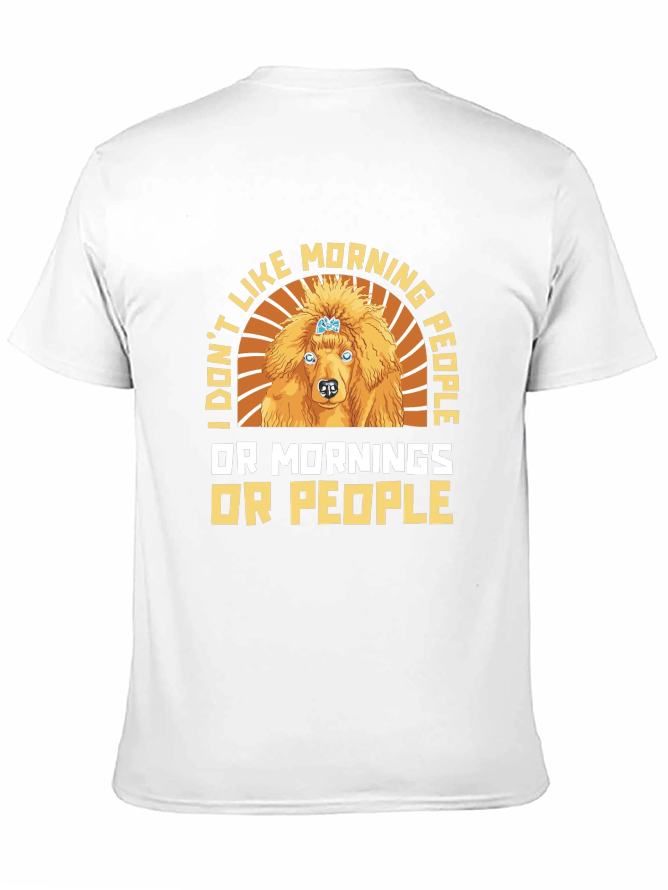 Funny Poodle Morning People Graphic Tee