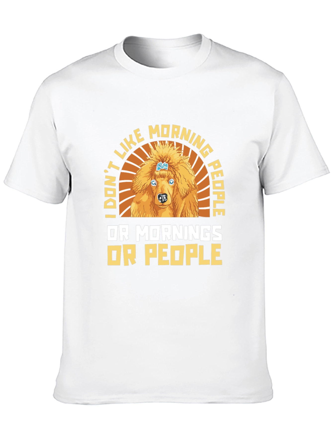 Funny Poodle Morning People Graphic Tee