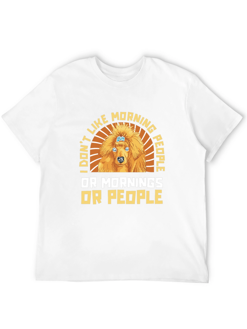 Funny Poodle Morning People Graphic Tee