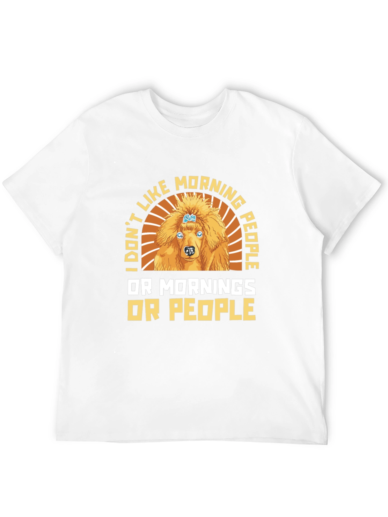 Funny Poodle Morning People Graphic Tee