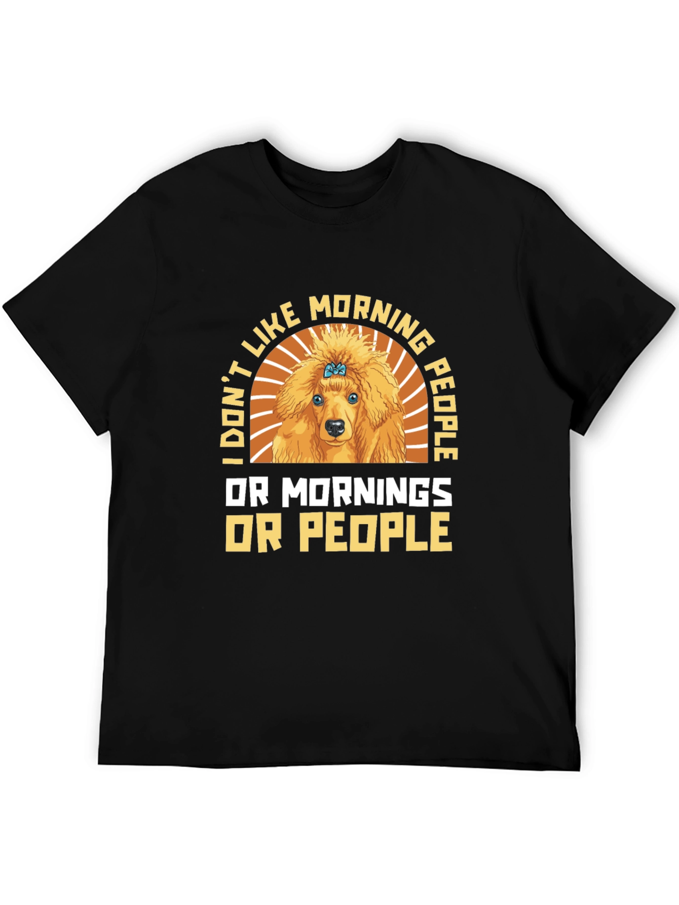 Funny Poodle Morning People Graphic Tee