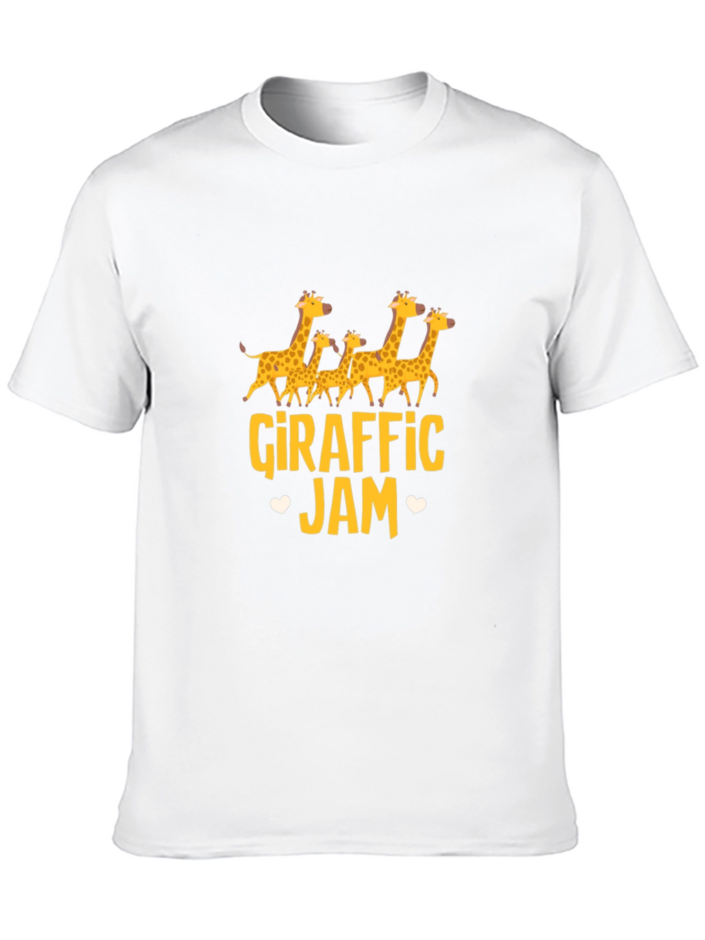 Giraffe Jam Graphic Tee - Black Cotton T-Shirt