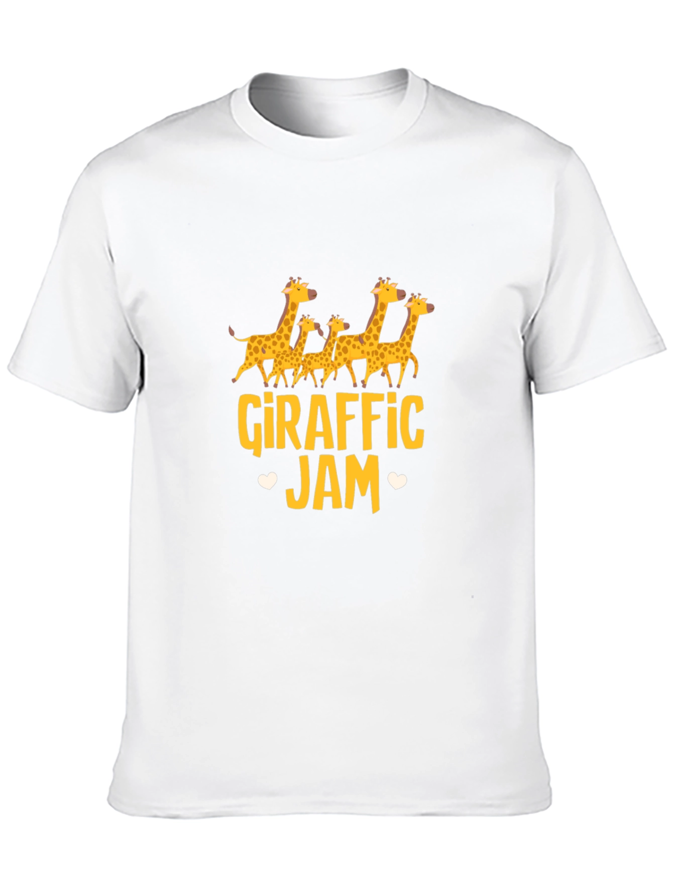 Giraffe Jam Graphic Tee - Black Cotton T-Shirt