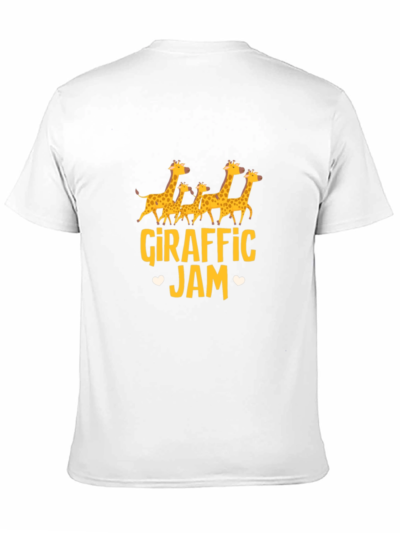 Giraffe Jam Graphic Tee - Black Cotton T-Shirt