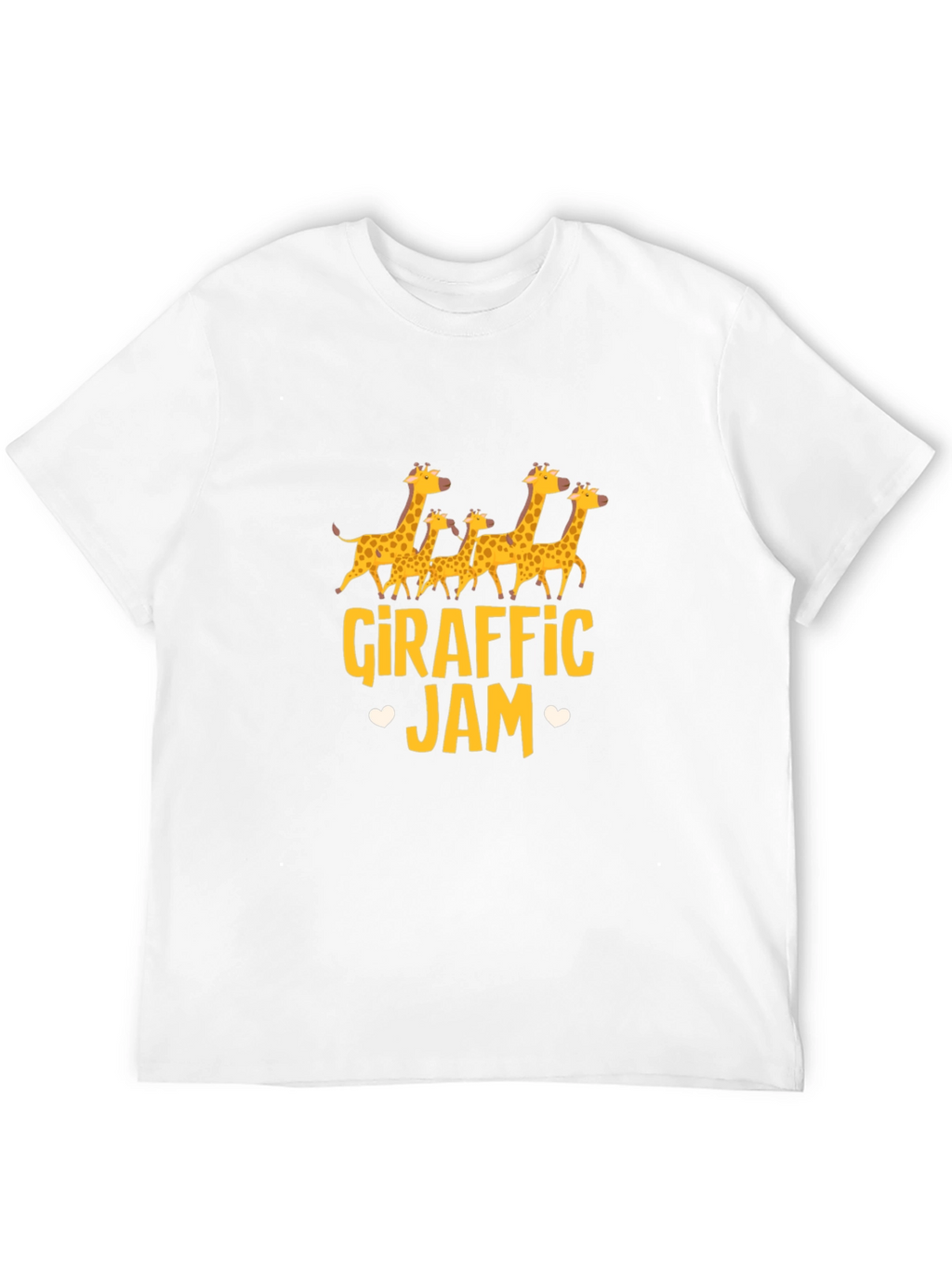Giraffe Jam Graphic Tee - Black Cotton T-Shirt