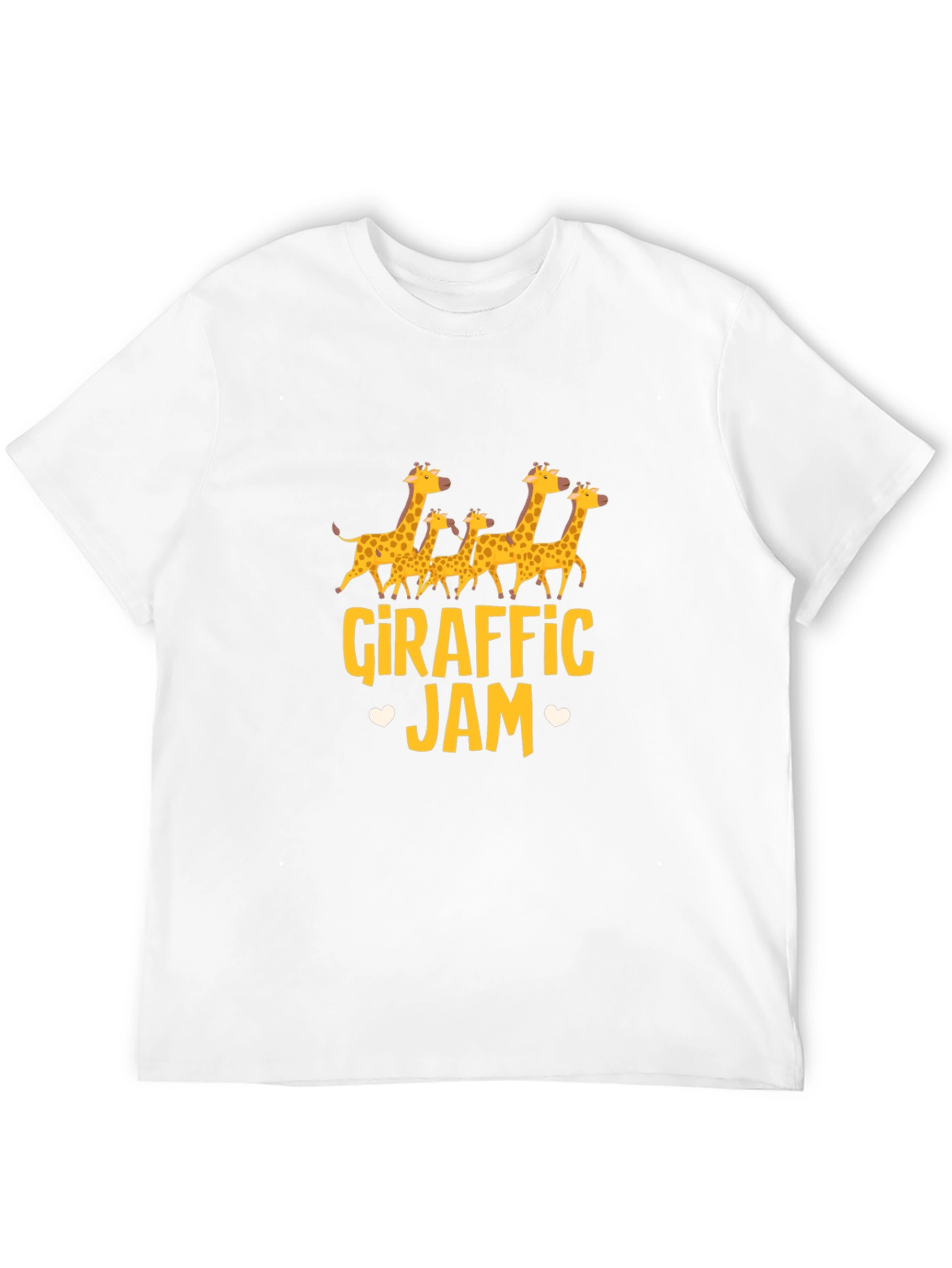 Giraffe Jam Graphic Tee - Black Cotton T-Shirt