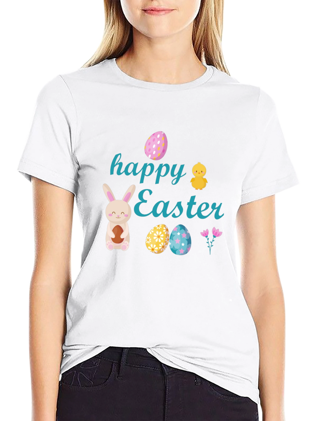Happy Easter Black T-Shirt