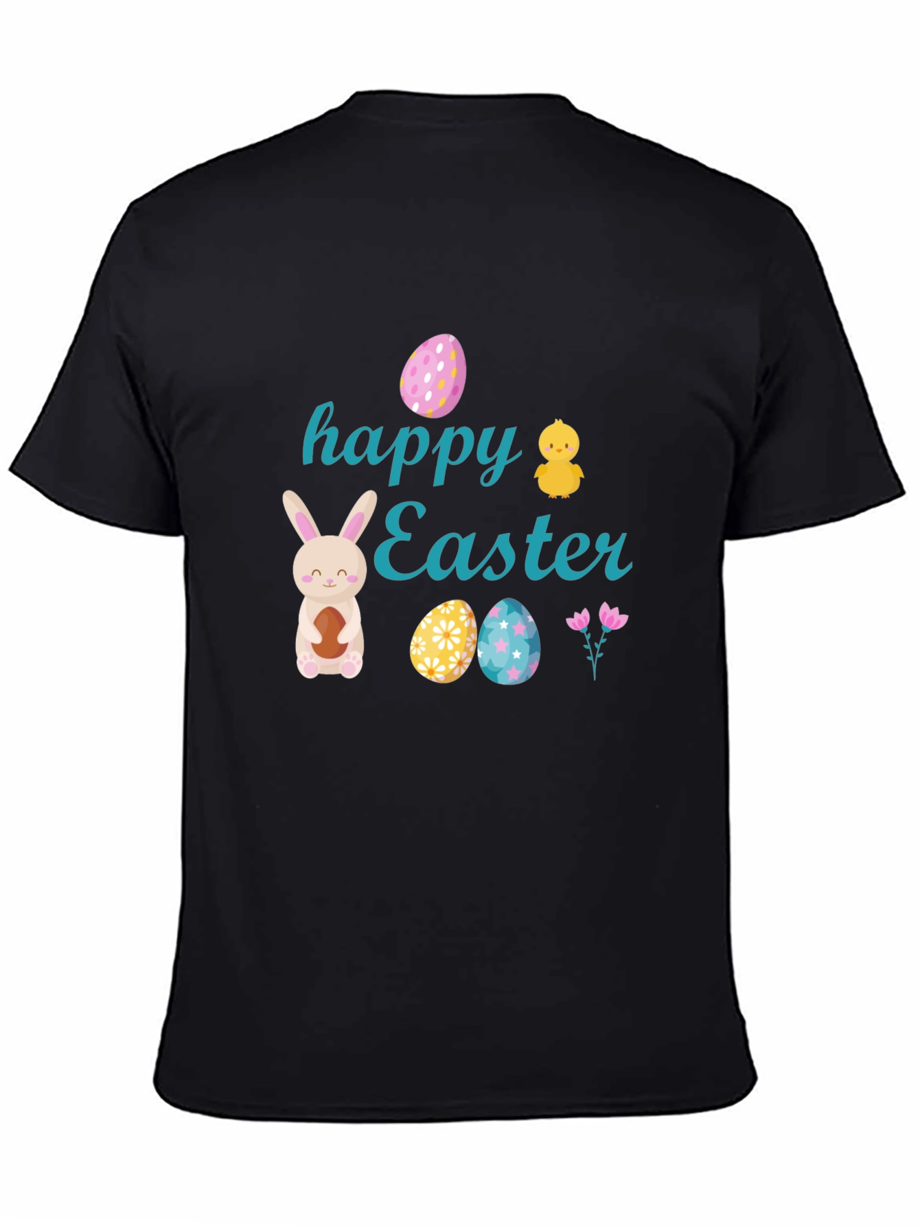 Happy Easter Black T-Shirt