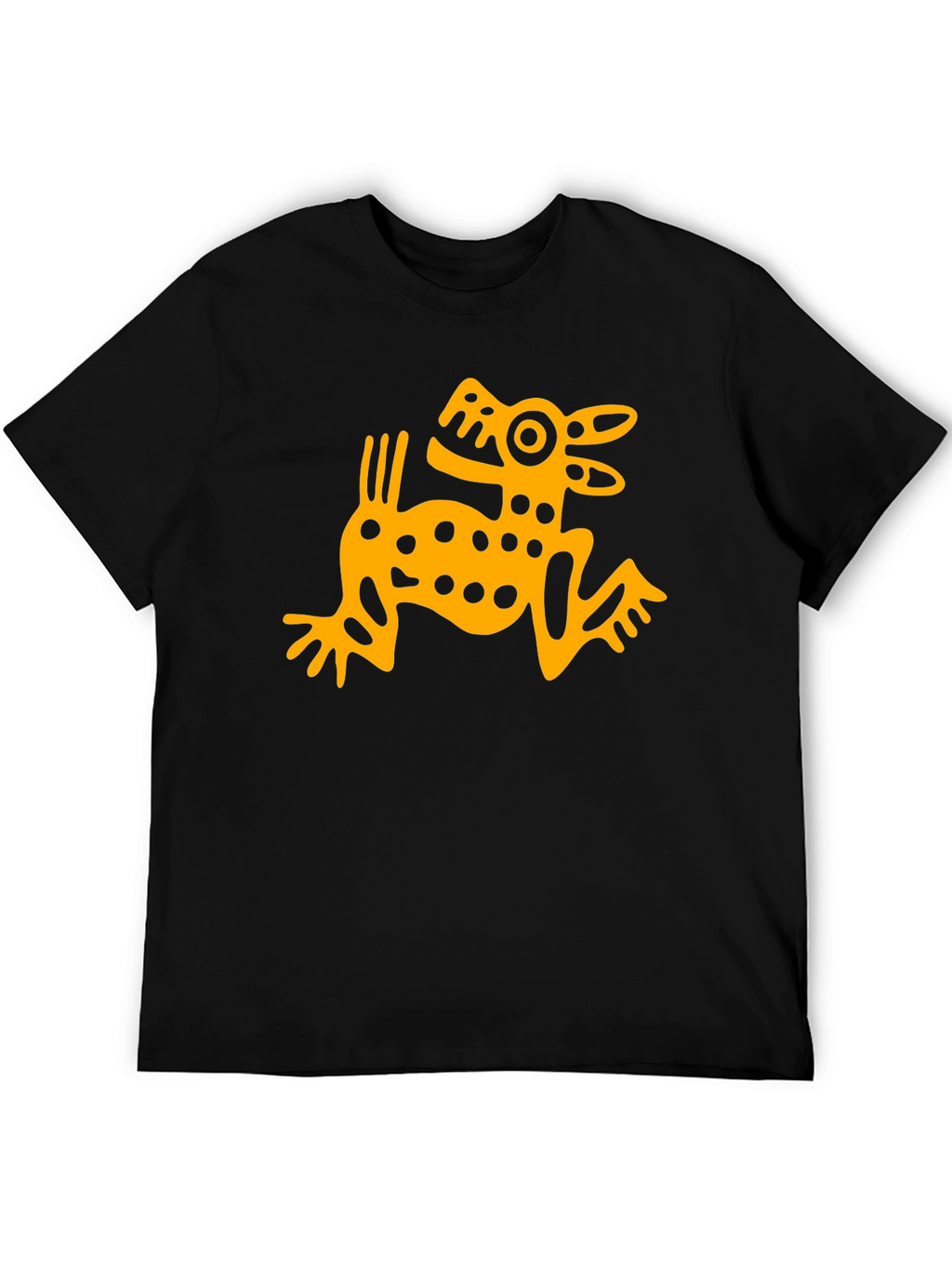 Aztec Dog Graphic T-Shirt - Black Menswear