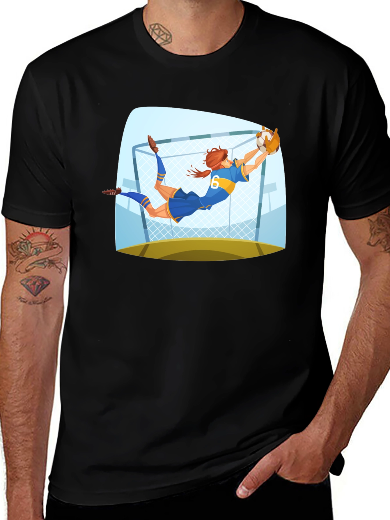 Goalkeeper Graphic Tee - Soccer Fan Apparel