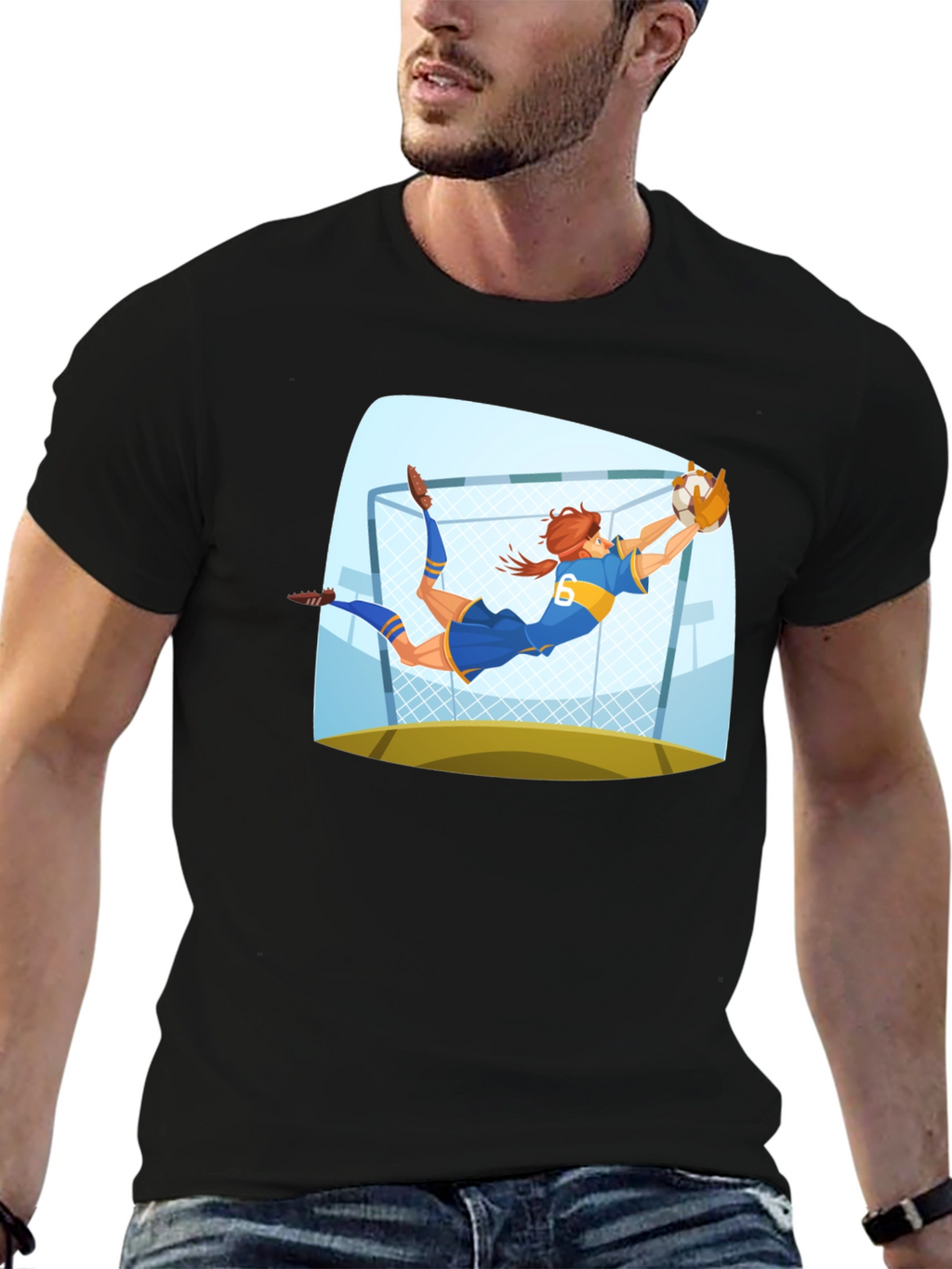 Goalkeeper Graphic Tee - Soccer Fan Apparel
