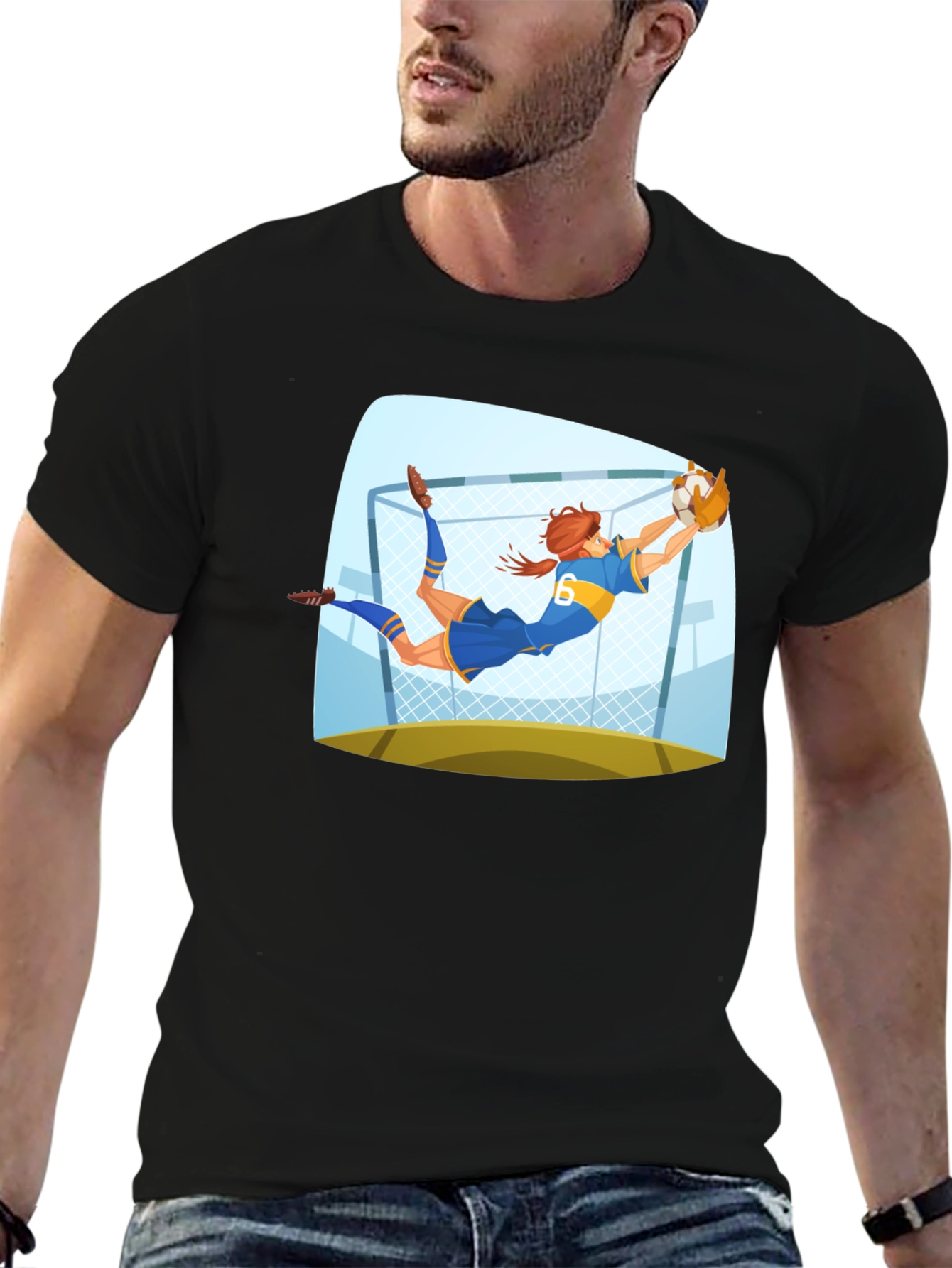 Goalkeeper Graphic Tee - Soccer Fan Apparel