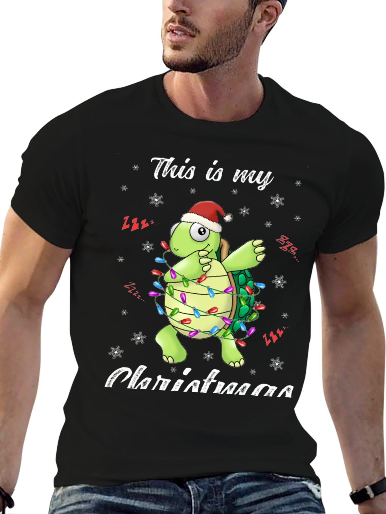 Festive Turtle Christmas Lights T-Shirt