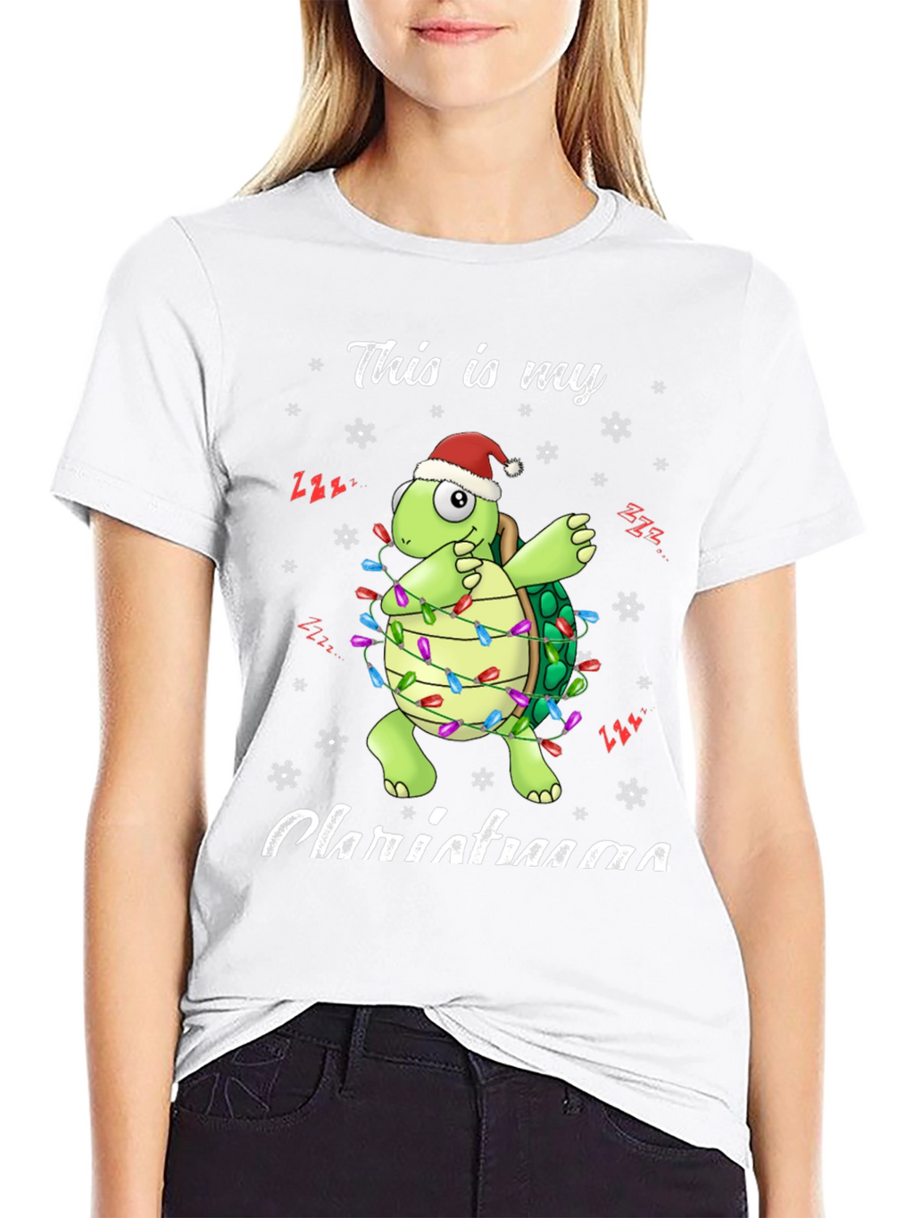 Festive Turtle Christmas Lights T-Shirt