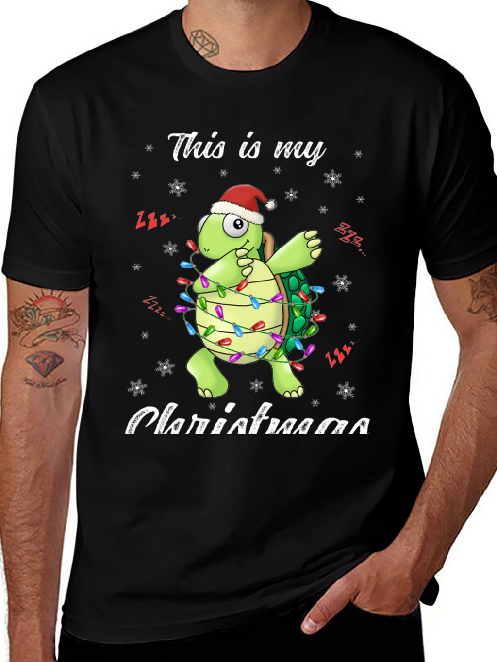 Festive Turtle Christmas Lights T-Shirt