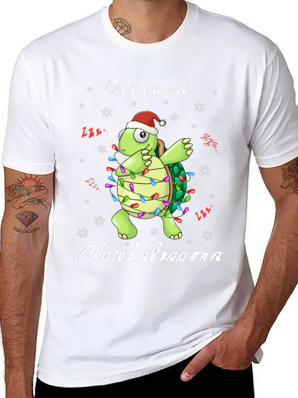 Festive Turtle Christmas Lights T-Shirt