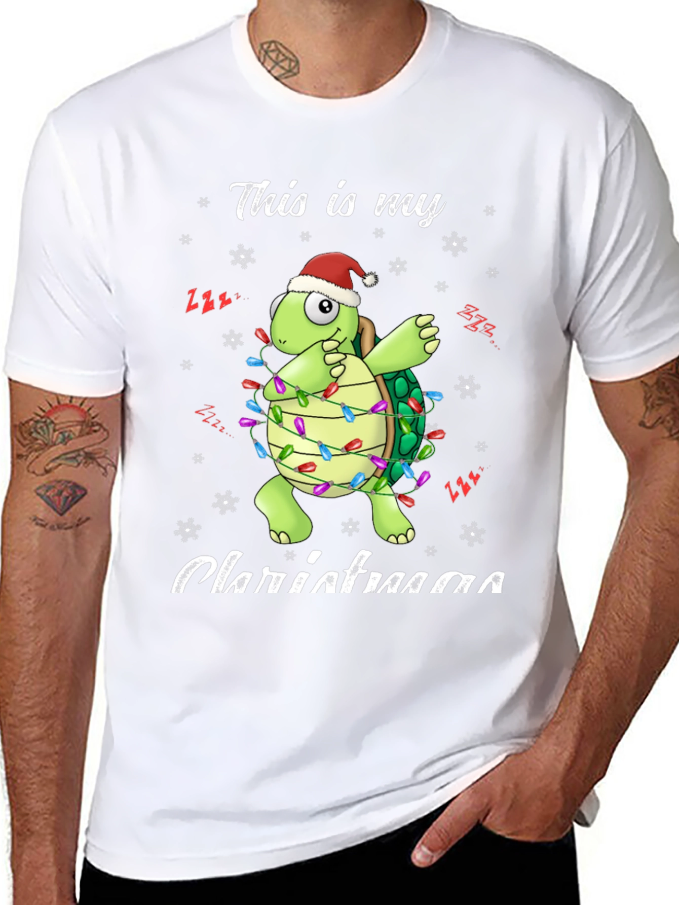Festive Turtle Christmas Lights T-Shirt