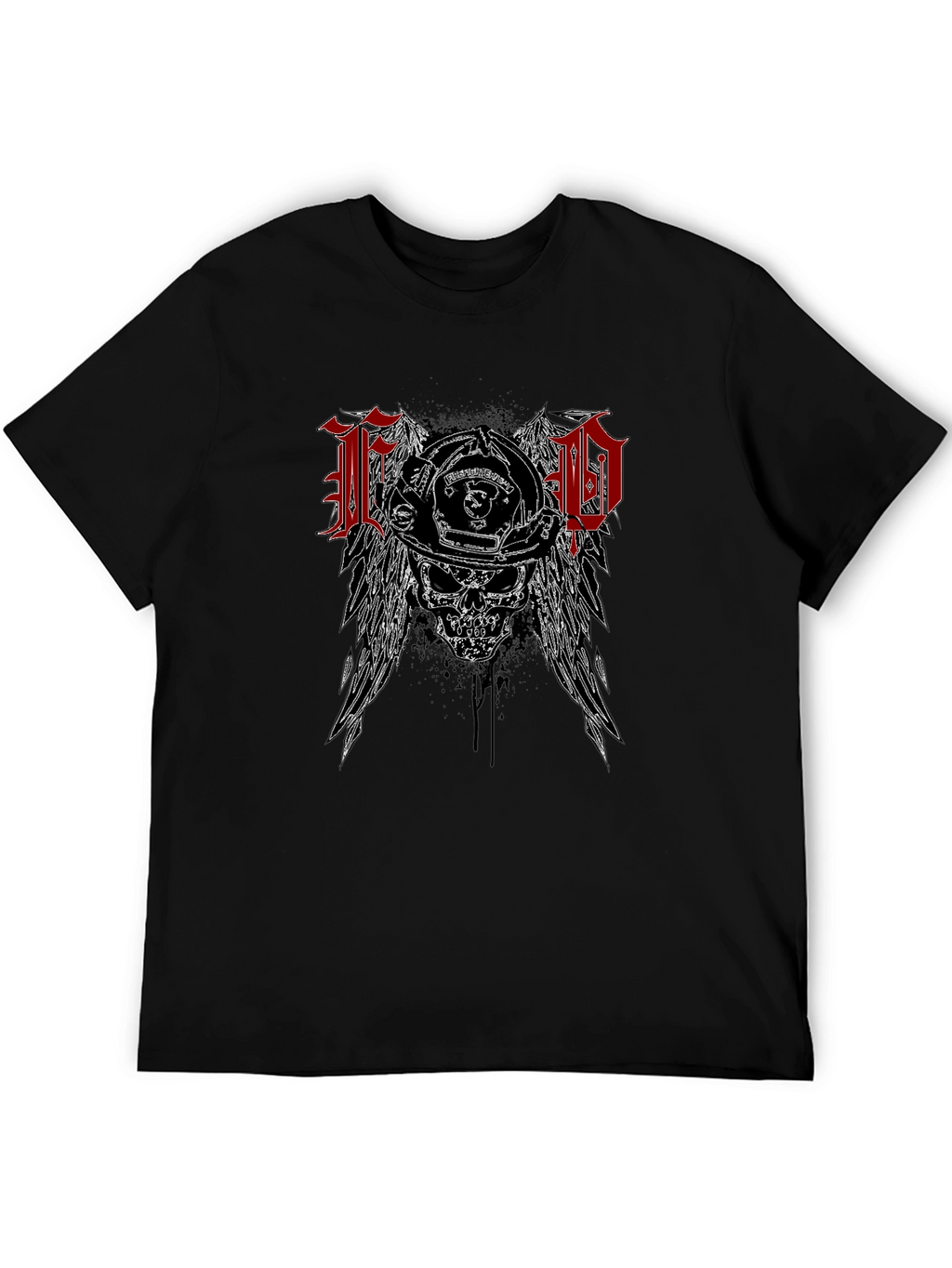 FD Firefighter Skull Graphic Tee