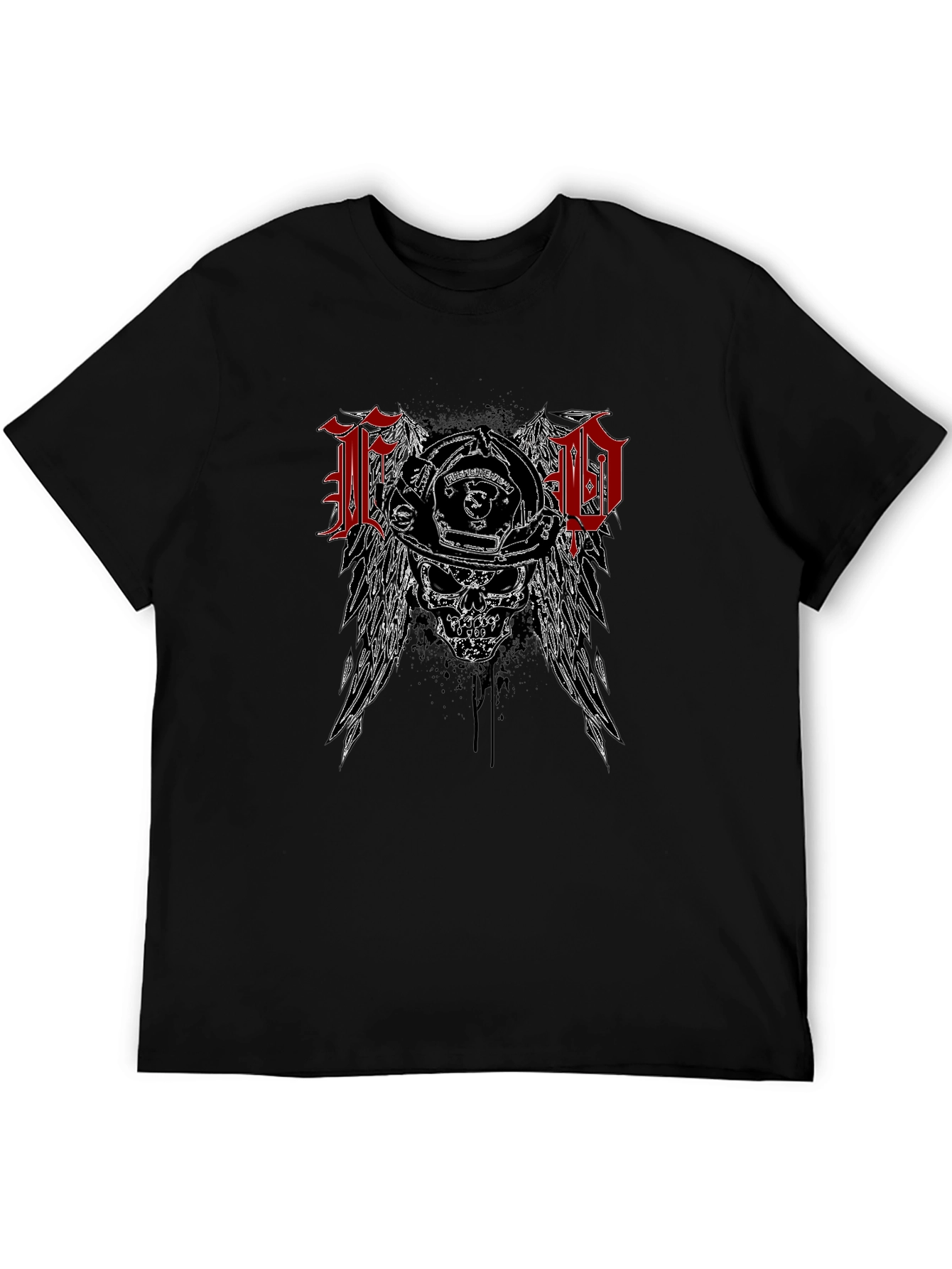 FD Firefighter Skull Graphic Tee