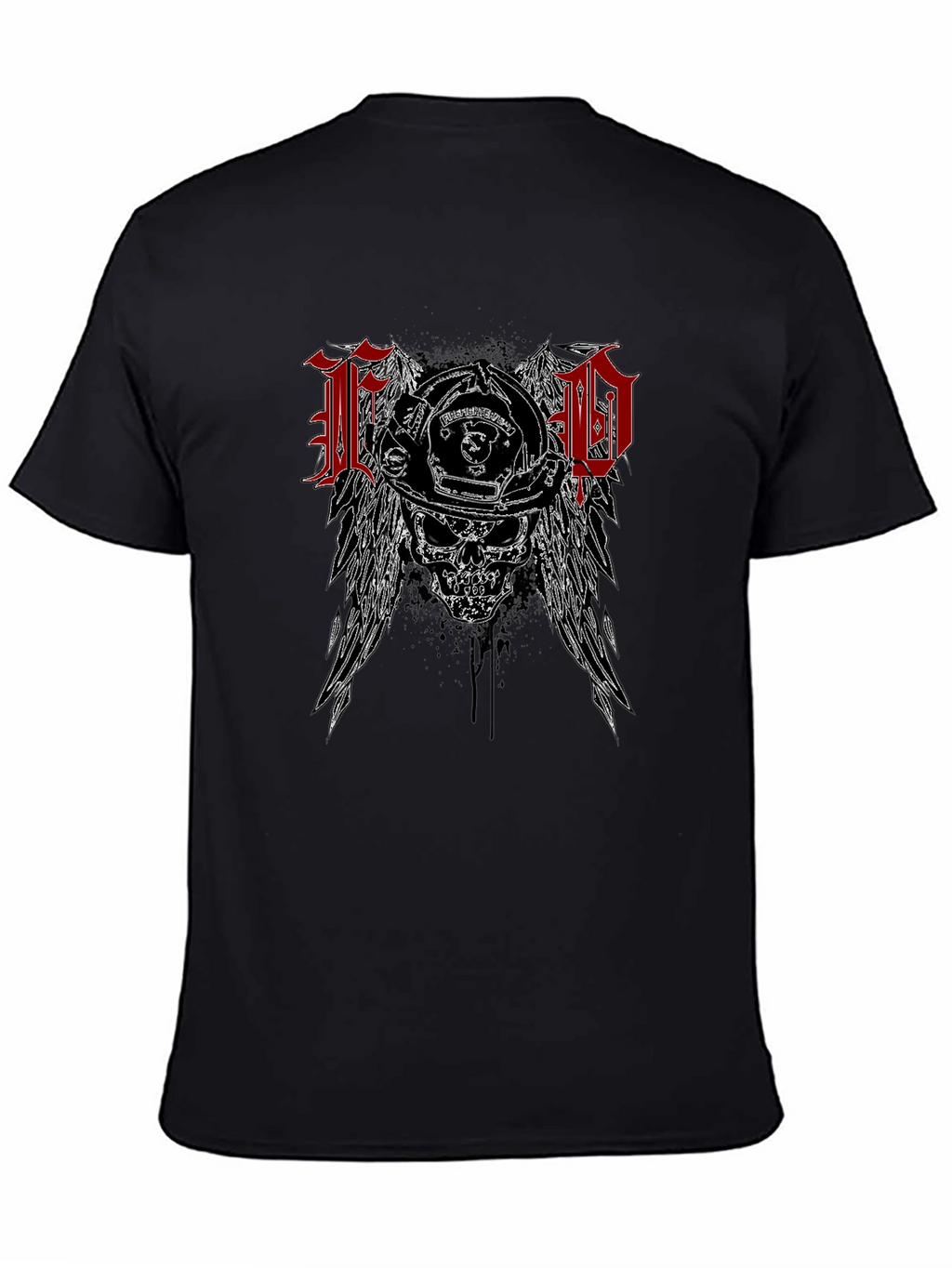 FD Firefighter Skull Graphic Tee