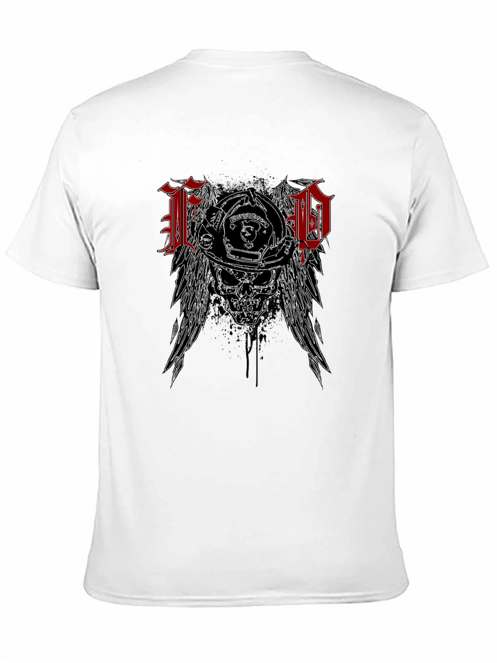 FD Firefighter Skull Graphic Tee