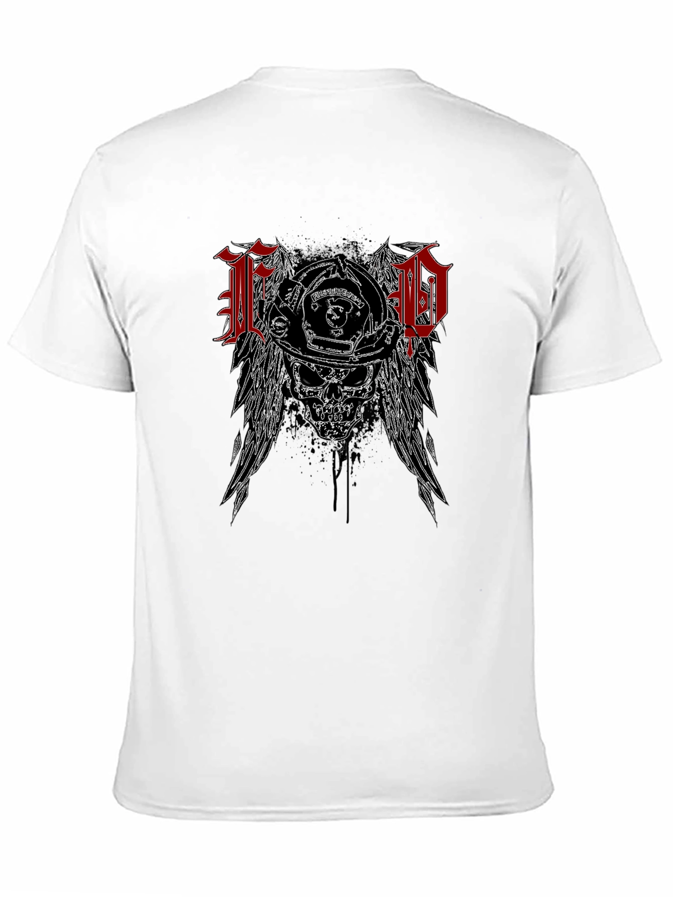 FD Firefighter Skull Graphic Tee