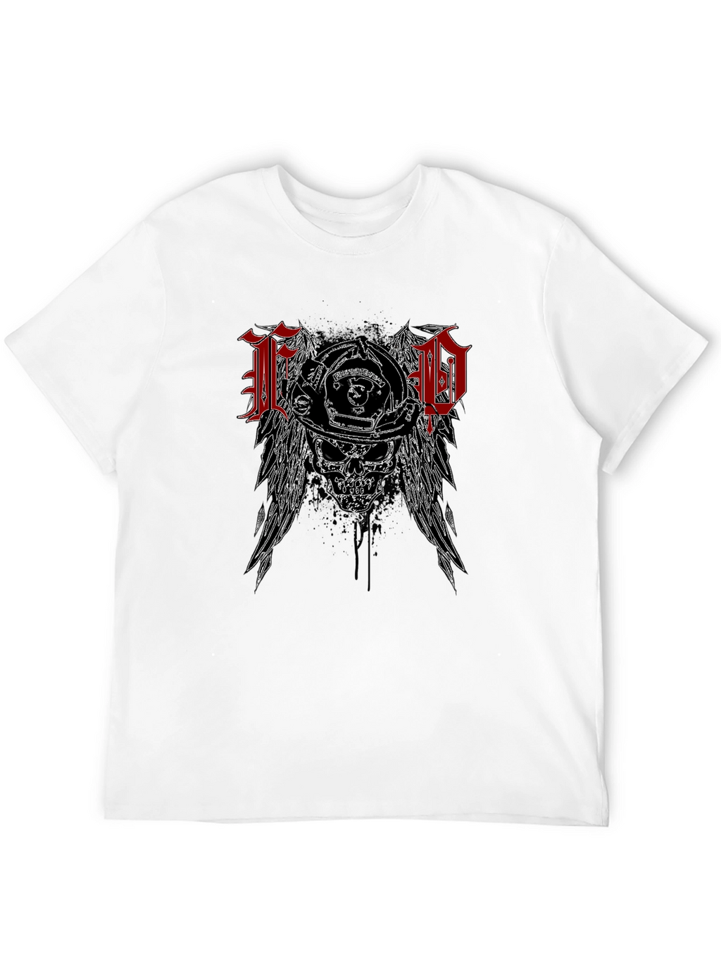 FD Firefighter Skull Graphic Tee