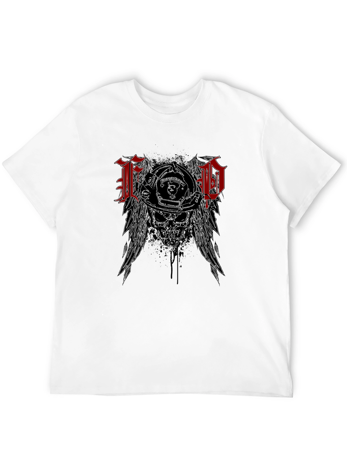 FD Firefighter Skull Graphic Tee