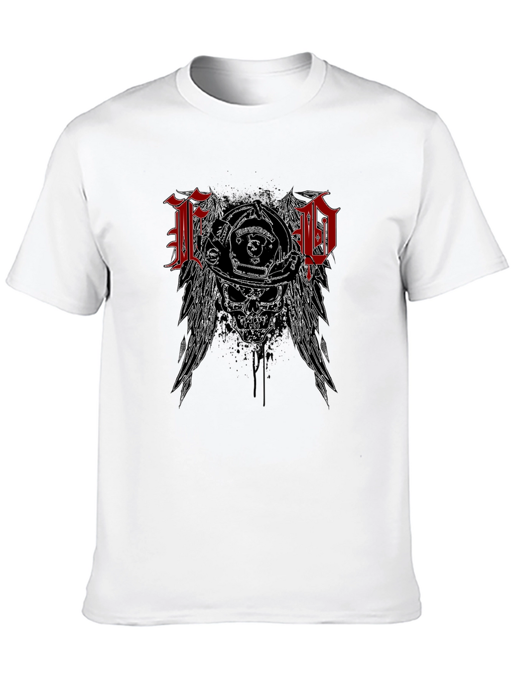 FD Firefighter Skull Graphic Tee