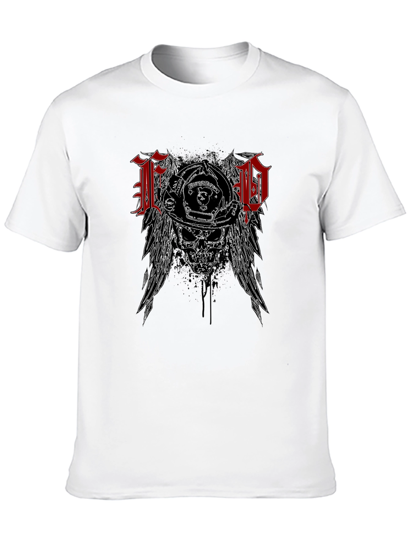 FD Firefighter Skull Graphic Tee