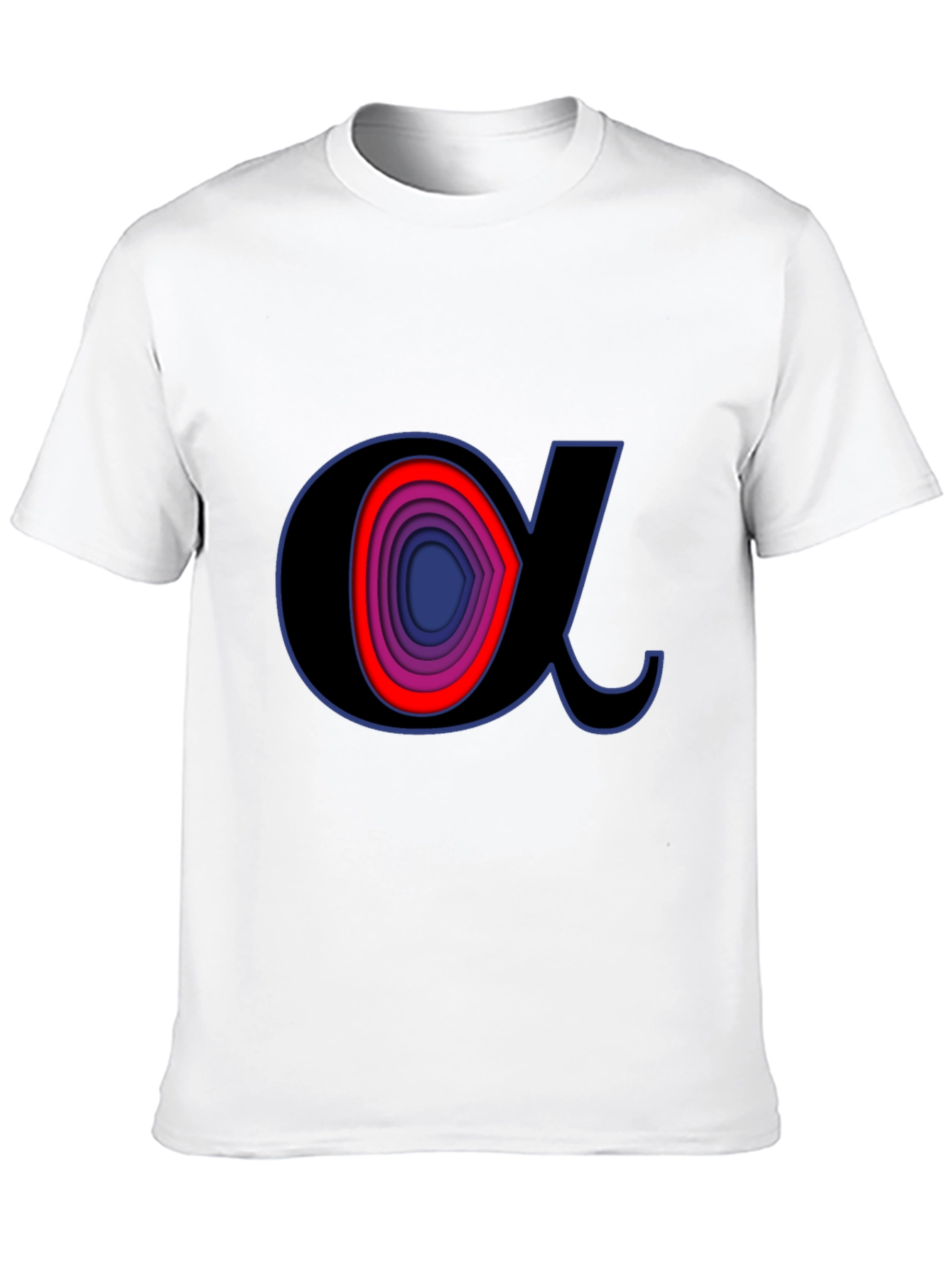 Alpha Symbol Graphic Tee - Stylish Black T-Shirt