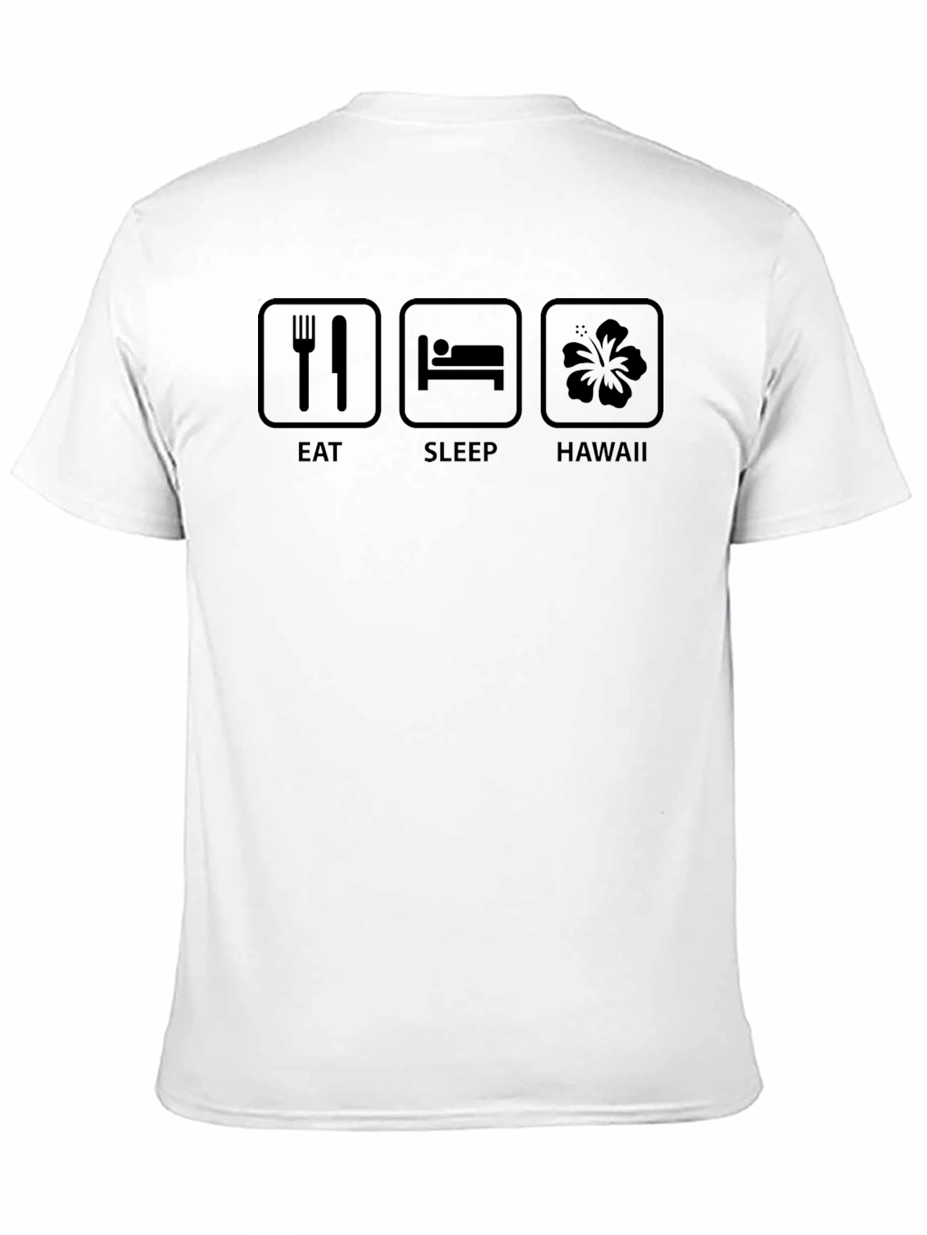 Eat Sleep Hawaii T-Shirt - Black