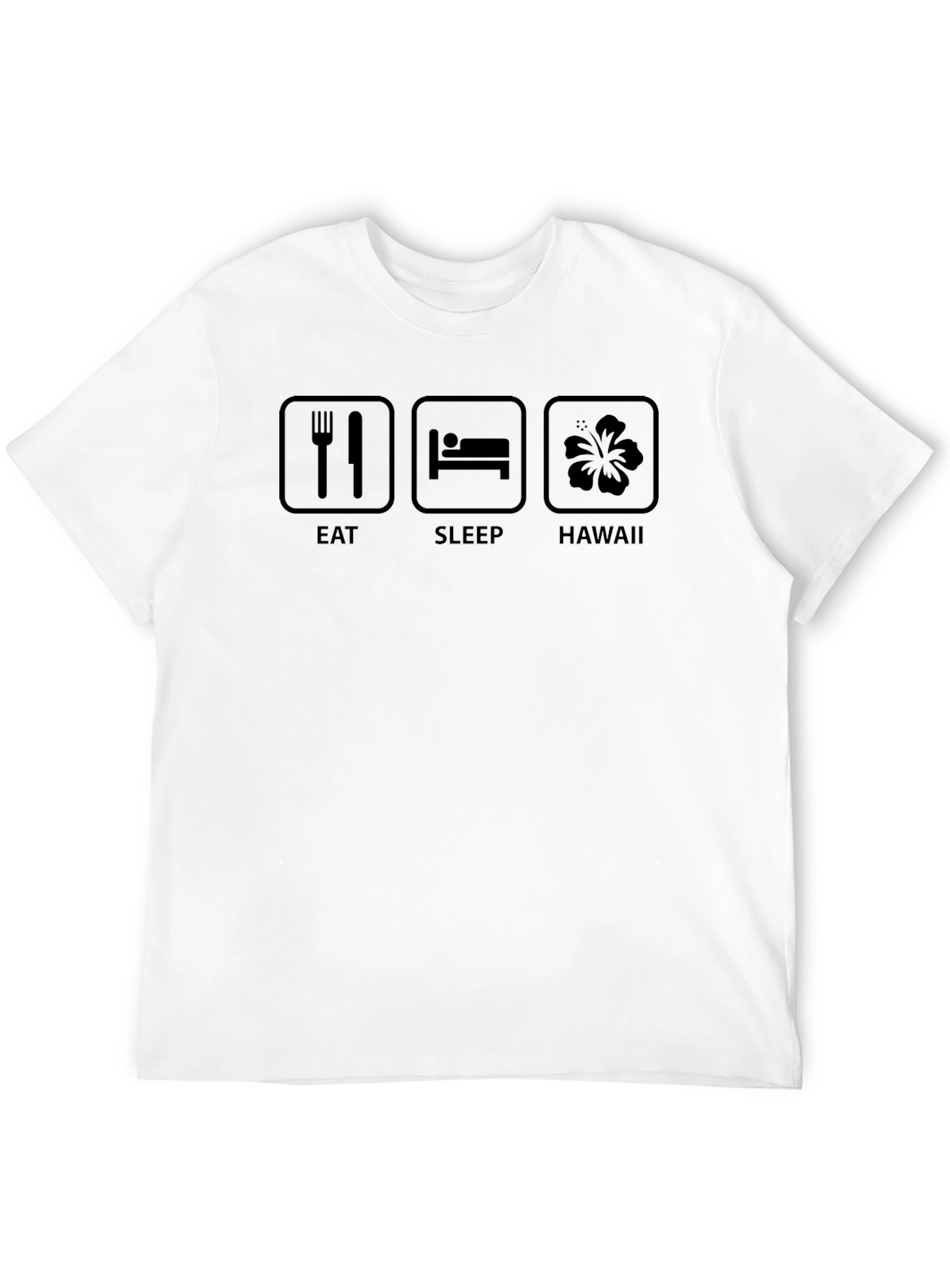 Eat Sleep Hawaii T-Shirt - Black