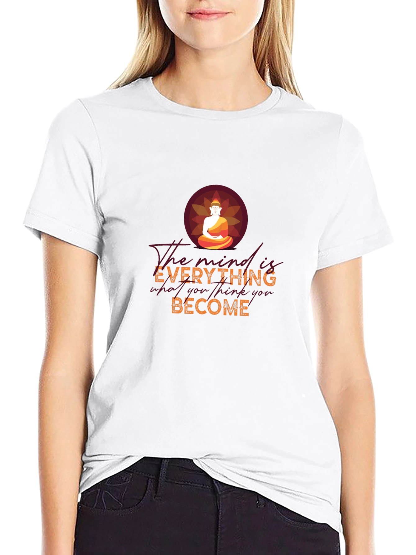 Mind is Everything Buddha Graphic Tee - Black