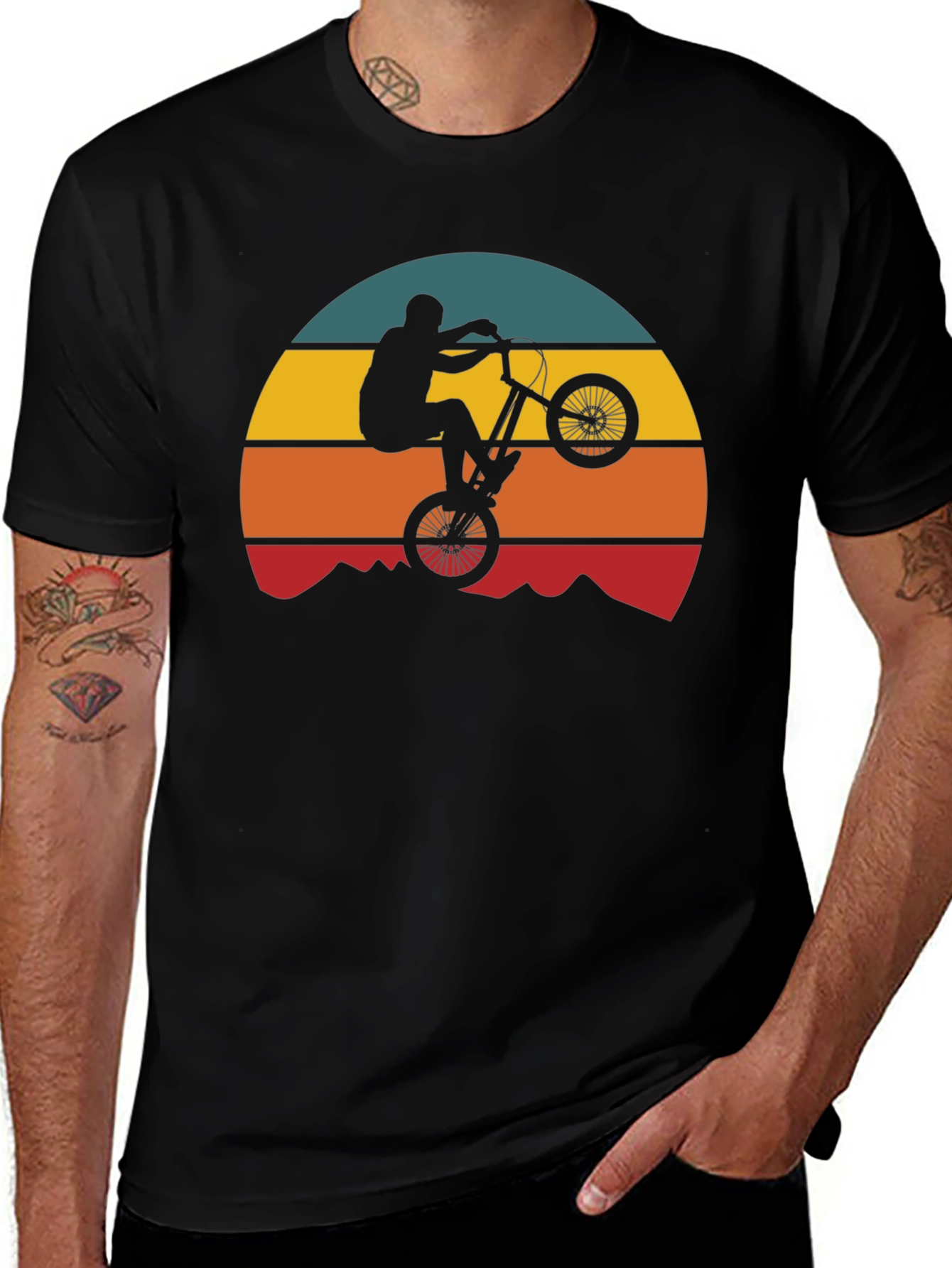 Retro Mountain Bike Silhouette T-Shirt