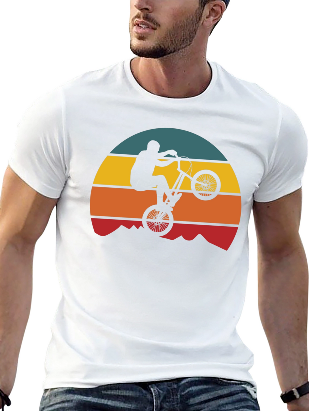 Retro Mountain Bike Silhouette T-Shirt