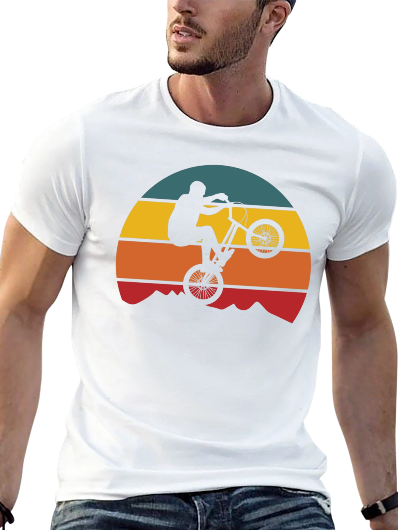 Retro Mountain Bike Silhouette T-Shirt