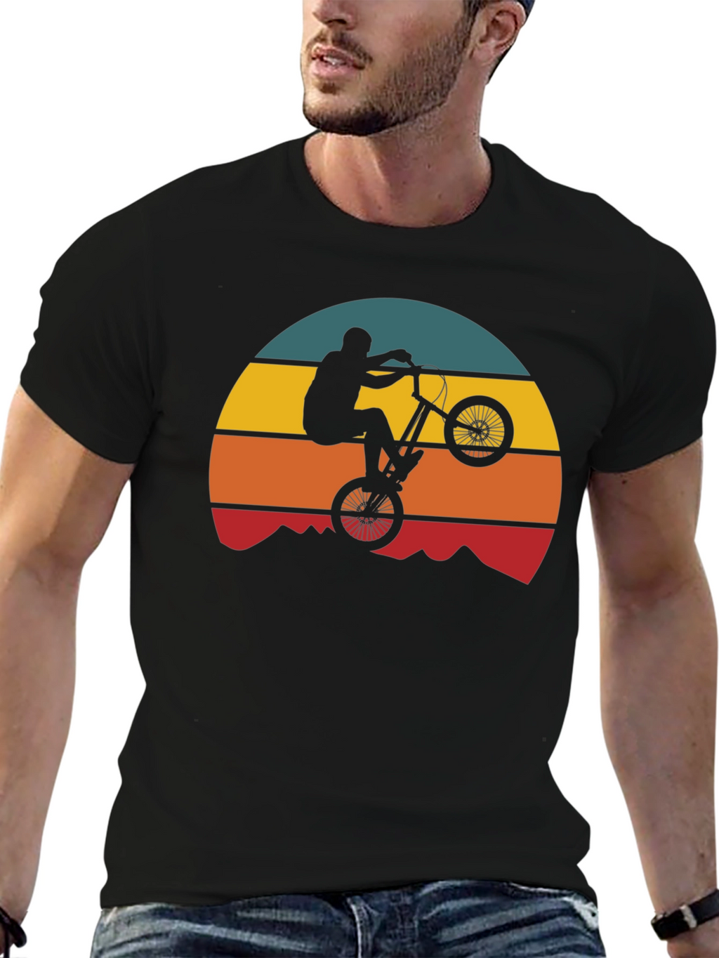 Retro Mountain Bike Silhouette T-Shirt