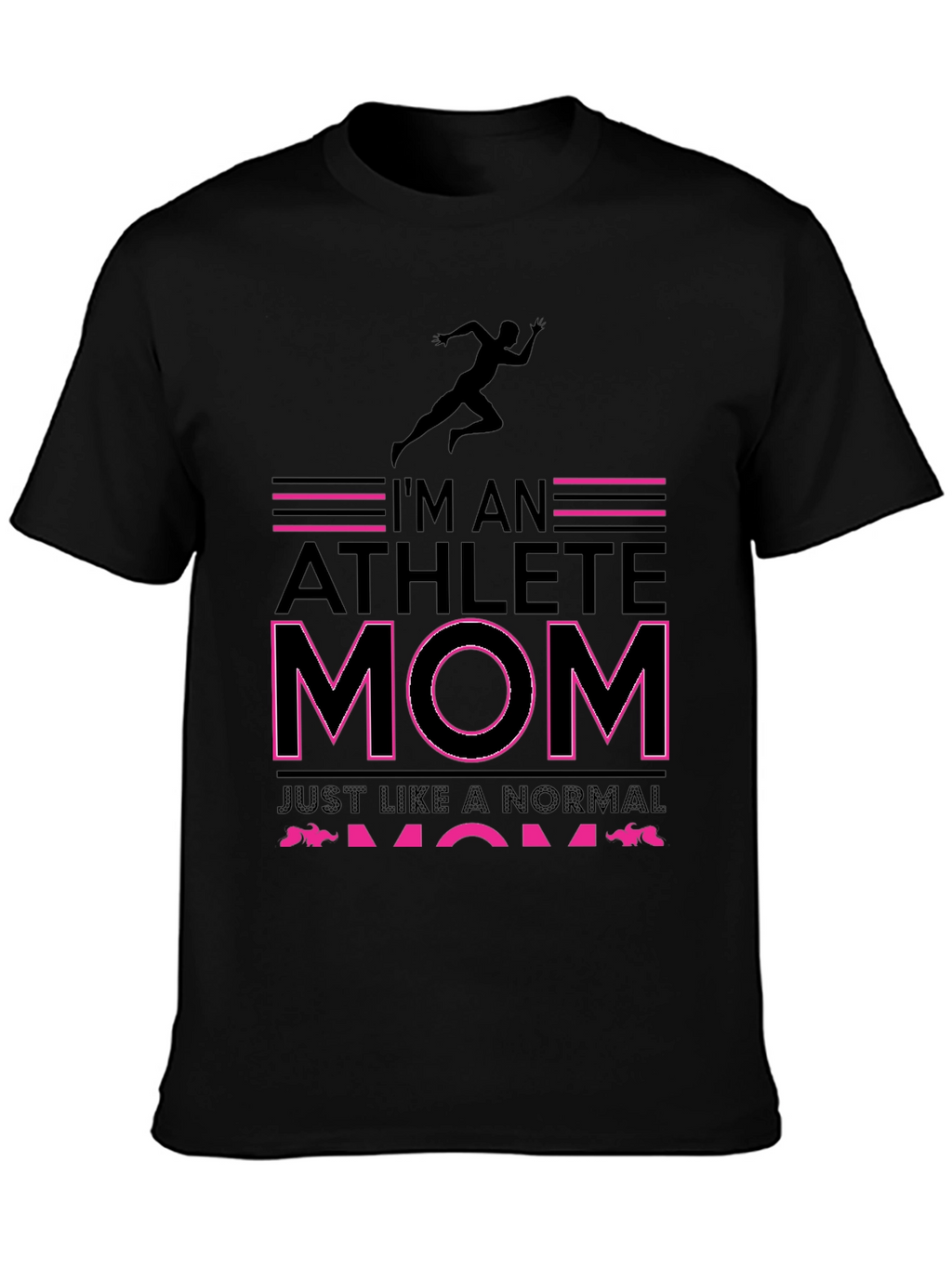 Athlete Mom Graphic Tee - Black