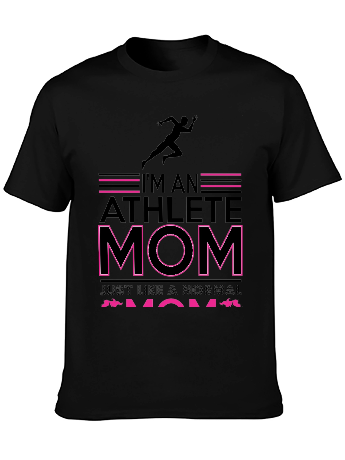 Athlete Mom Graphic Tee - Black