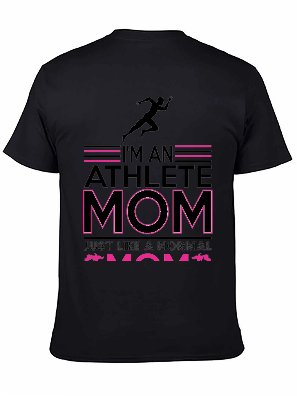 Athlete Mom Graphic Tee - Black