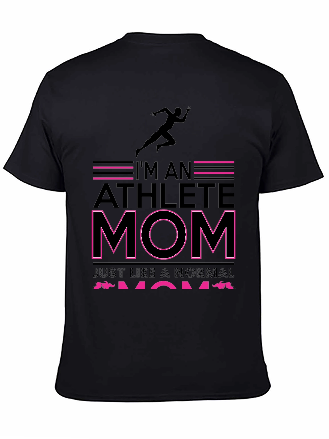 Athlete Mom Graphic Tee - Black