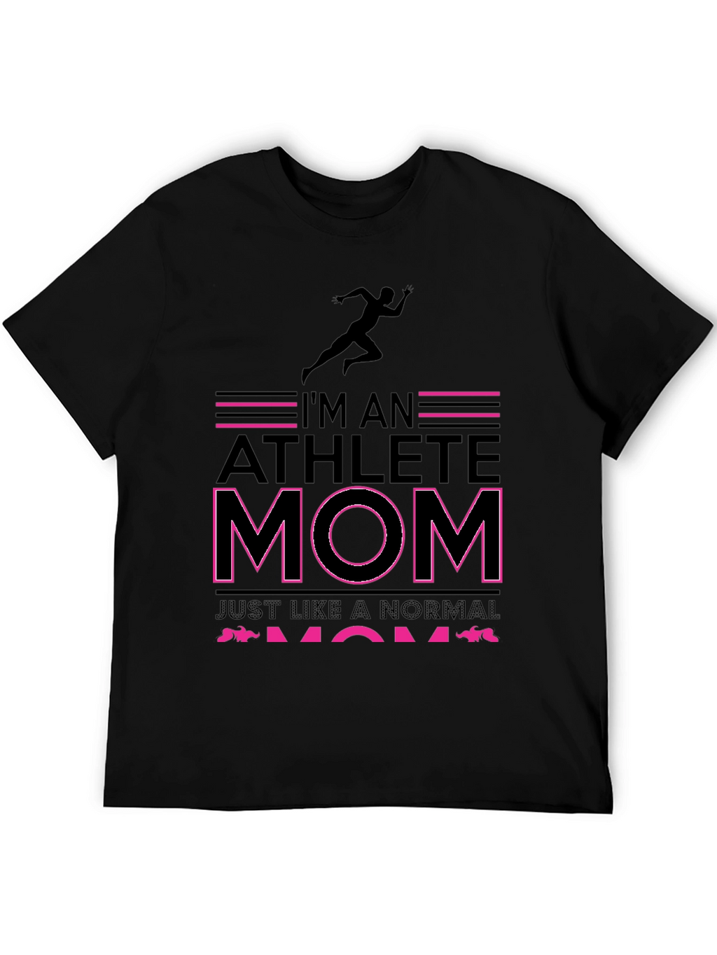 Athlete Mom Graphic Tee - Black