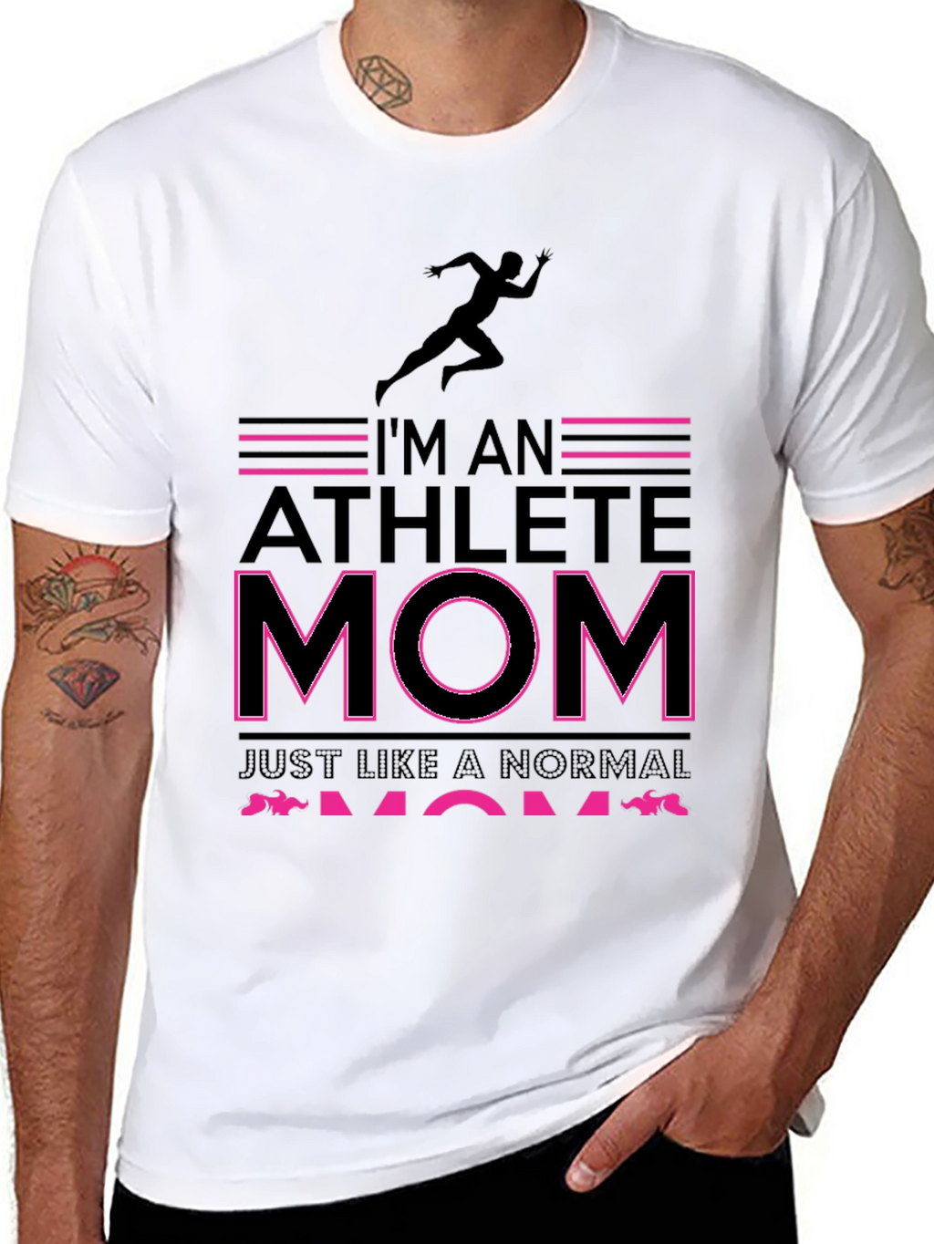Athlete Mom Graphic Tee - Black