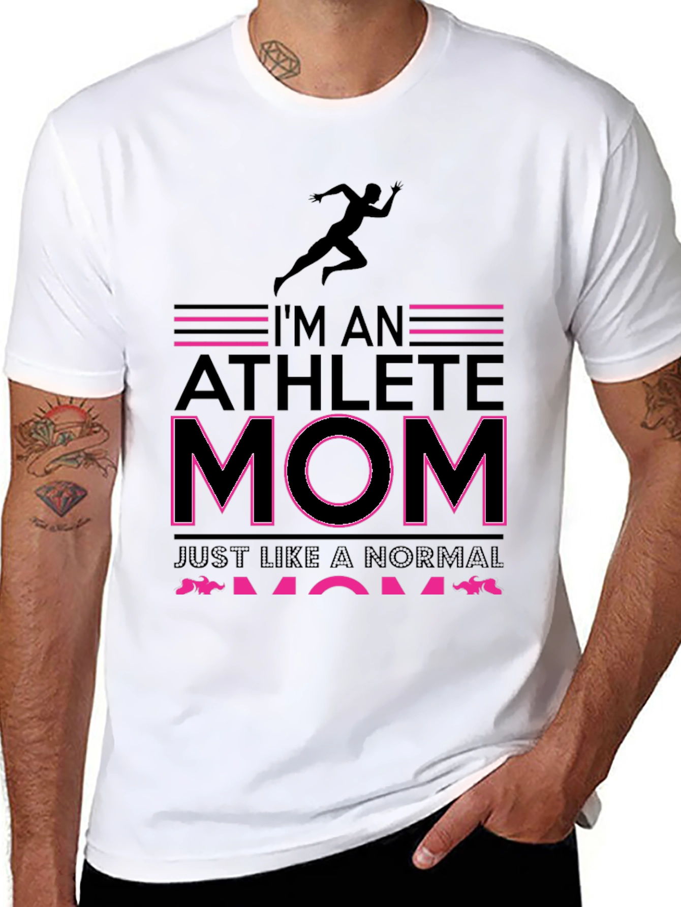 Athlete Mom Graphic Tee - Black